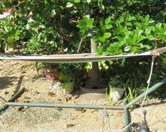 Vintage Metal Frame Canvas Hammock