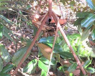 Antique Iron Ranch Triangle Dinner Bell Cattle Call 