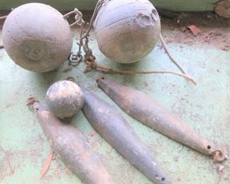 15 lb Cannon Ball Fishing Weights Mixed Lot