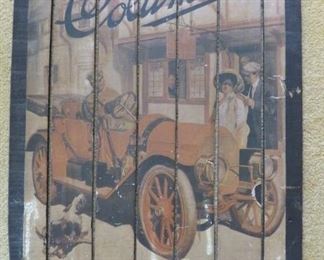 Columbia Motor Car Company Wood Panel Wall Art