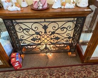 Iron and Wood Entryway Table