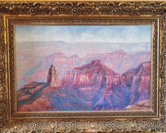 Utah Canyon Oil on Canvas Dude Larsen