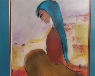 Sandra Larsen pastel on paper - Native Prayer