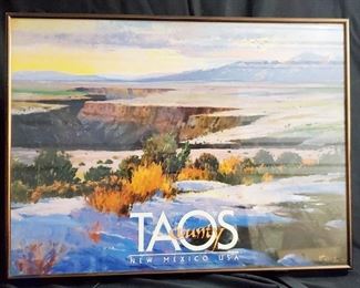 Taos County Poster Print New Mexico 23x17 sold without frame
