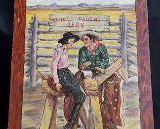 Western Painting Dudes Taught Here LH "Dude" Larsen 