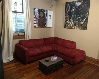 red sectional