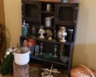 primitive cupboard/jelly cabinet 