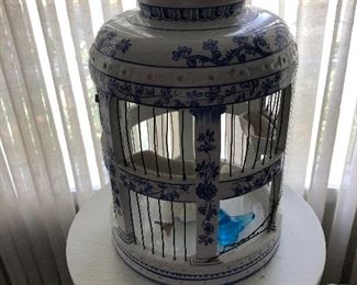 Porcelain bird cage