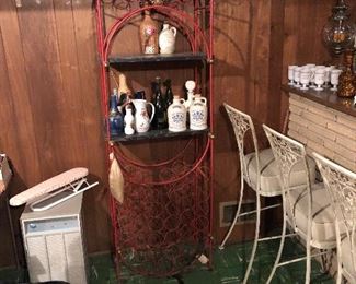 Wrought iron wine rack 