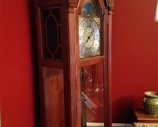 Howard Miller medium oak Federal Style Grandfather Clock