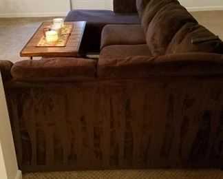 brown sectional very clean