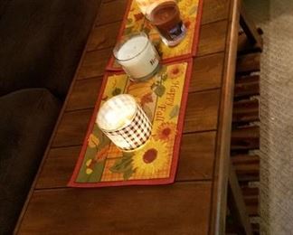 oak barn wood style coffee and end tables