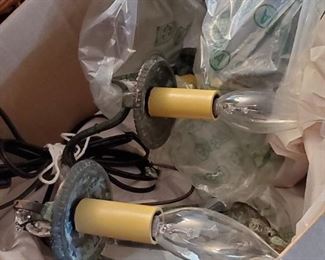 Vintage Metal and crystal wall sconces