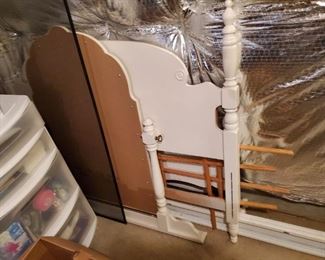 Pottery barn headboard cream shabby chic