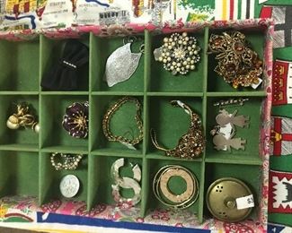 Large selection of costume jewelry.