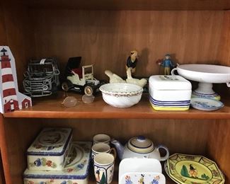 Quimper Faience and other items.