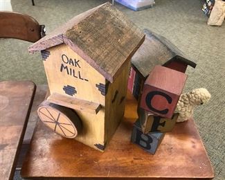 Wooden houses and blocks.