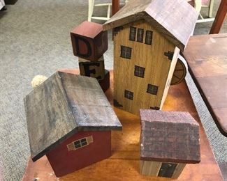 Wooden houses and blocks.