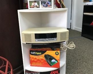 Still, BOSE and putting machine.