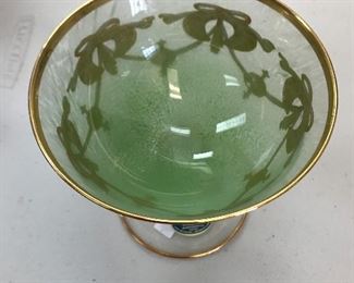 Christalliere Italiane green glass.