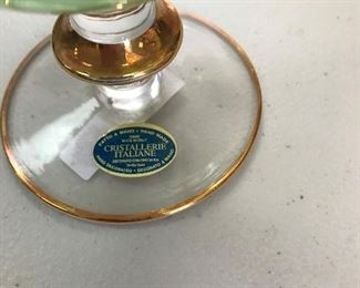 Christalliere Italiane green glass.