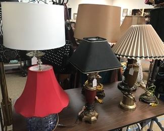 Selection of lamps.