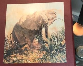 Lyon MS: Derrydale Press. Limited Ed 2,500 Copies. Leather. The Saga of Wally Johnson. 220 pp, ill. One of Capstick's later and BEST works. Story of one of the great recent elephant hunters. Exceptionally popular title in the signed and numbered limited ed. series. Full leather, all edges gilt, silk ribbon place marker. Good to look at and read. 
See matching print.