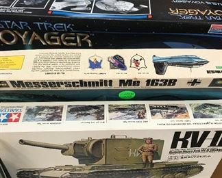 Vintage military model kits.