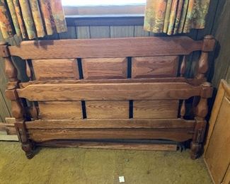 Full size wood headboard and footboard