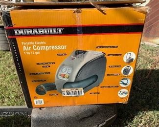 Dura belt 1 hp 2 gallon portable air compressor only used a few times