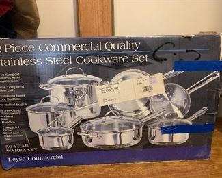 12 piece commercial stainless steel cookware new in box