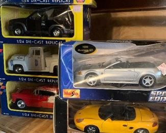 Diecast pick ups and cars