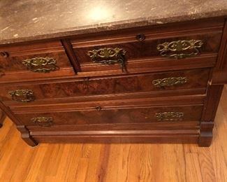 Antique Black Walnut Dresser $500