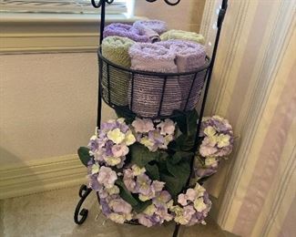 Decorative towel rack