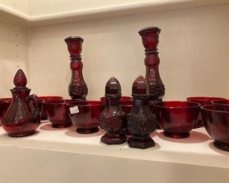 Red glassware