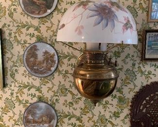 Living room 
Artwork, kerosene wall lamp