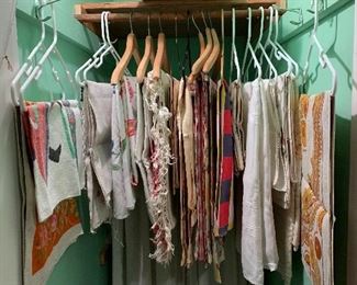 Hallway closet
Vintage linens-tablecloths 