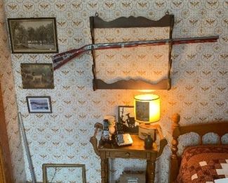 Eagle bedroom 
Gun rack, stand, frames