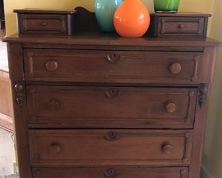 BUY IT NOW! $295 Antique Walnut dresser 4 drawer with glove drawers, excellent condition and beautiful finish 40.25"W x 43"H x 17"D