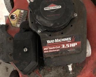 BUY IT NOW! $65 Briggs & Stratton Yard Machines 20" 3.5hp gas push lawn mower