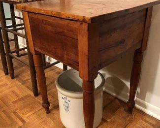 BUY IT NOW! $135 Antique kitchen work table - perfect as a baking table or petite island 30"H x 21" square
