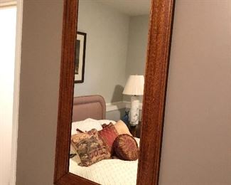 BUY IT NOW! $75 Vintage oak framed mirror 48"H x 25.5"W