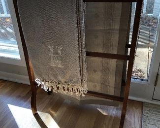 Antique quilt / blanket rack