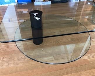 BUY IT NOW $325 Modern Waterfall bent glass 2 tier coffee table