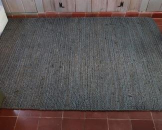 Pottery Barn Chenille Jute Rug - Denim Blue Color