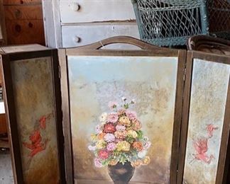 Antique Fireplace Screen