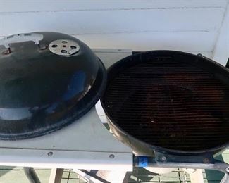 Weber Charcoal Grill and cook stand