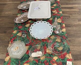 Glassware and milk glass 
-much more not shown on picture 