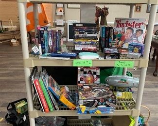 Miscellaneous toys, books, legos, office equipment 