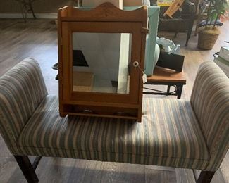 Bench and wall cabinet